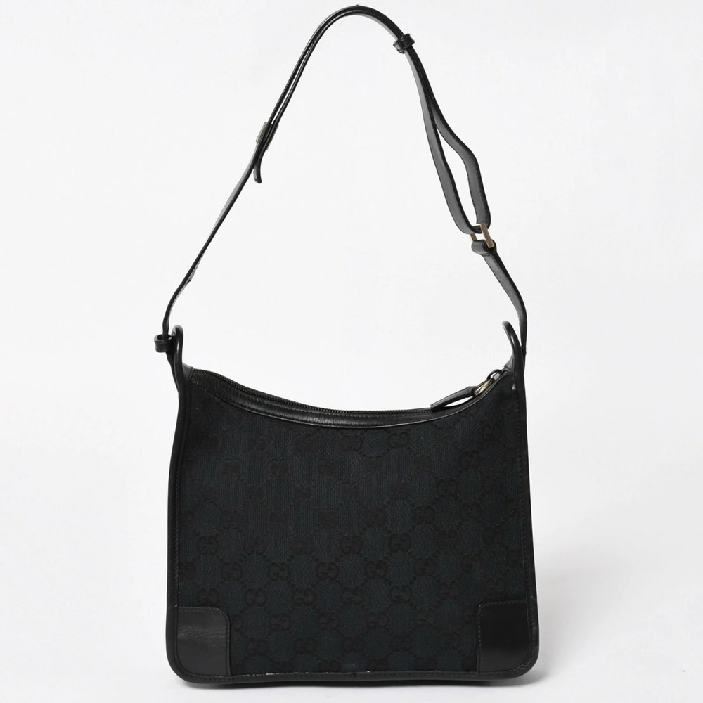 Gucci shoulder bag Hobo GG canvas leather black